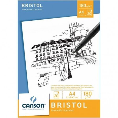 BLOCCO CANSON BRISTOL A4 20FG 180GR