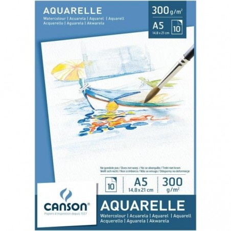 BLOCCO CANSON ACQUERELLO A5 10FG 300GR