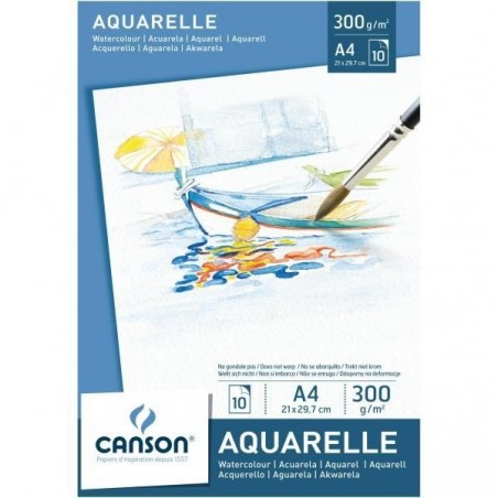 BLOCCO CANSON ACQUERELLO A4 10FG 300GR