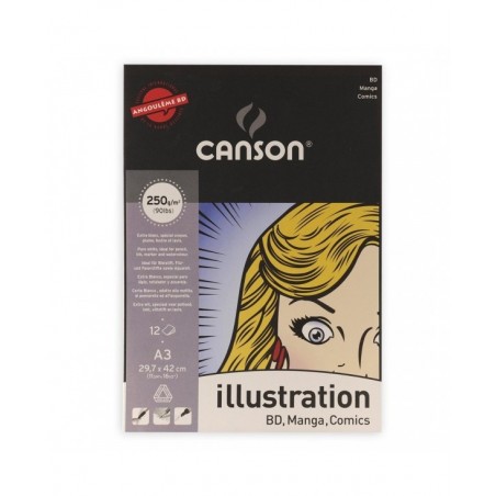 BLOCCO CANSON ILLUSTRATION/BD A3 12FG 250GR
