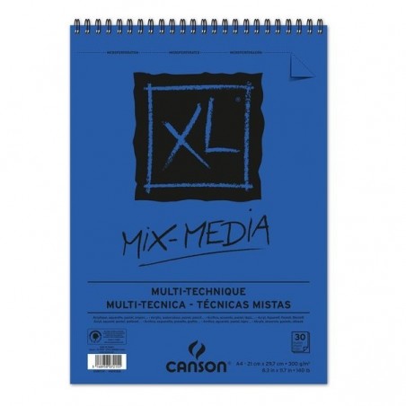 ALBUM CANSON XL MIX MEDIA 30F A4 300GR