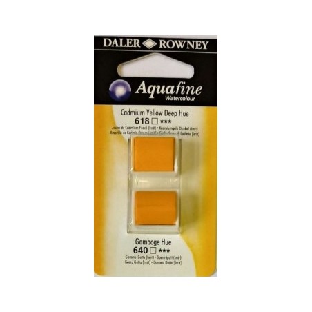 Colori Acquerello Acquafine Daler Rowney Godet 8 ml GIALLO CADMIO SCURO/GOMMA GUTTA
