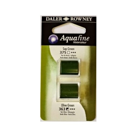 Colori Acquerello Acquafine Daler Rowney Godet 8 ml VERDE VESCICA/VERDE OLIVA