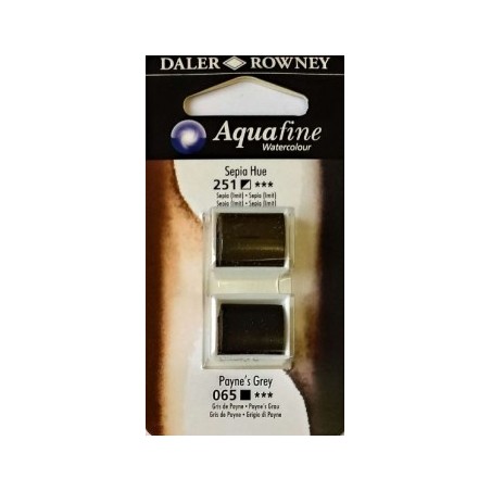 Colori Acquerello Acquafine Daler Rowney Godet 8 ml SEPPIA/GRIGIO DI PAYNE