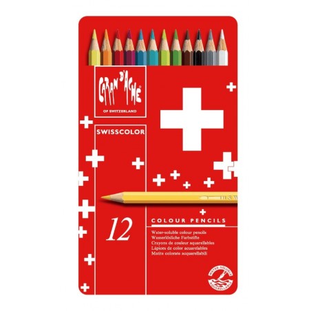 CDA SWISSCOLOR SCATOLA METALLICA 12 COLORI
