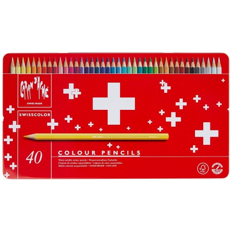 SWISSCOLOR SCATOLA METALLICA 40 COLORI