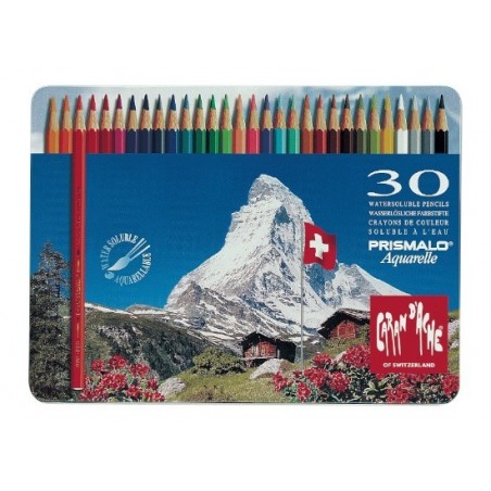 Caran D'Ache Prismalo MATITE ACQUERELLABILI 30 COLORI in confezione metallica