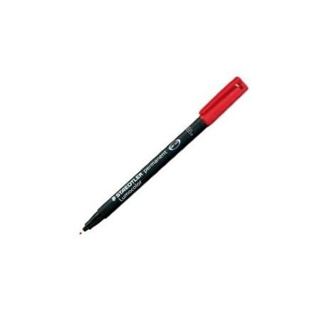 Pennarello Permanente Lumocolor rosso, punta fine 0,6mm