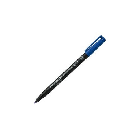 Pennarello Permanente Lumocolor blu, punta media 1mm