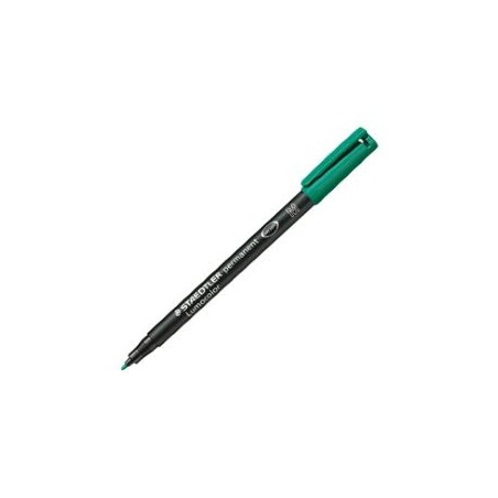 Pennarello Permanente Lumocolor verde, punta media 1mm