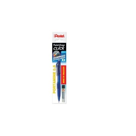 PORTAMINE TWIST-ERASE CLIK 0.5mm+astuccio 12 mine 0.5 HB PENTEL