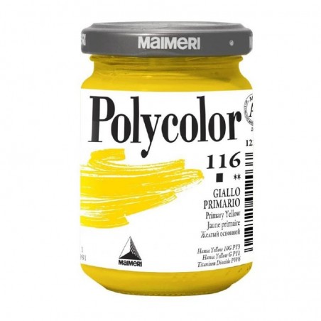 Pittura Acrilica Polycolor - 116 PASTEL GIALLO PRIMARIO 140ML