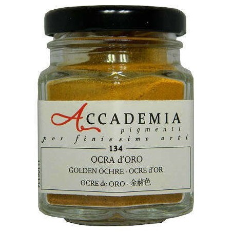 134 Ocra Oro pigmento finissimo 58gr ACCADEMIA