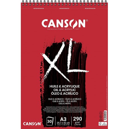 ALBUM CANSON XL HUILE E ACRILIQUE 30FG A3 290GR