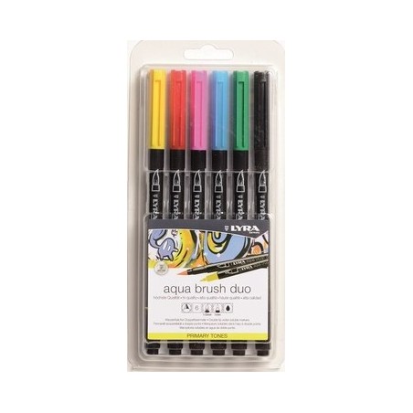 Lyra Aqua Brush Duo Primary Set 6Pz