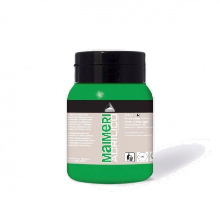 Pittura acrilica per dipingere MAIMERI 339 VERDE PERMANENTE CHIARO 500ML