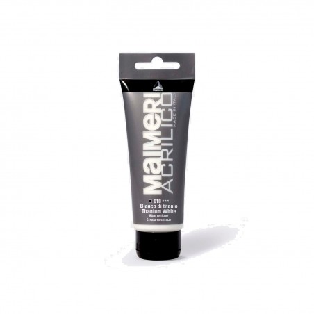 018 Pittura Acrilica Maimeri Acrilico - BIANCO DI TITANIO 75ML