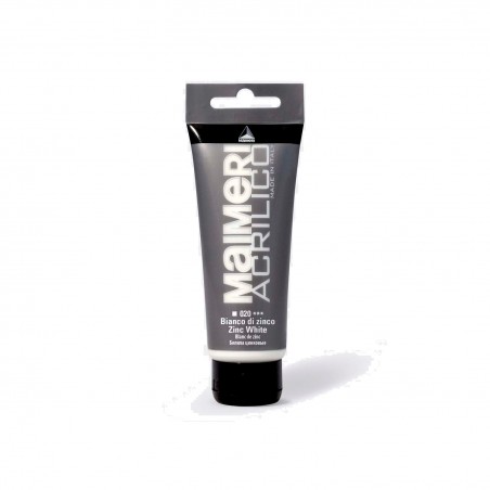 020 Pittura Acrilica Maimeri Acrilico -BIANCO DI ZINCO 75ML