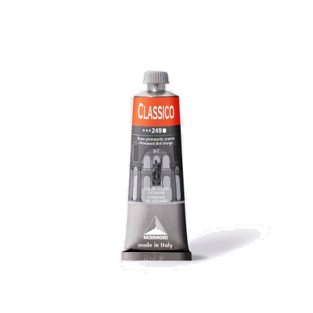 Colori Per Pittura A OLIO MAIMERI - 249 CLASSICO ROSSO PERMANENTE ARANCIO 60ML