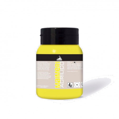 Pittura acrilica per dipingere MAIMERI 112 GIALLO PERMANENTE LIMONE 500ML