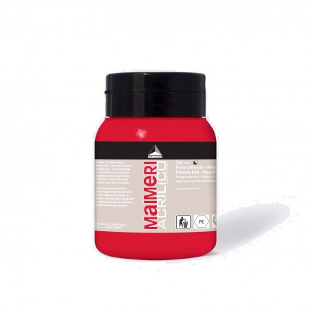 Pittura acrilica per dipingere MAIMERI 256 ROSSO PRIMARIO MAGENTA 500ML