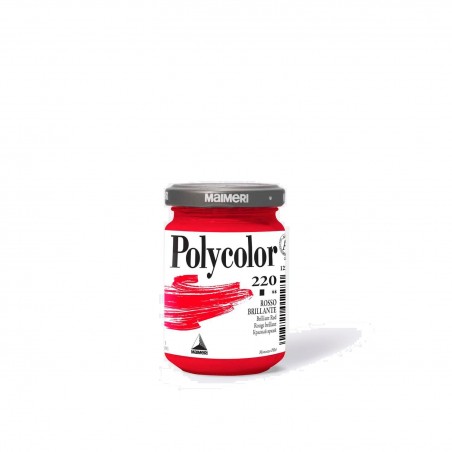 Pittura Acrilica Polycolor - 220 ROSSO BRILLANTE 140ML
