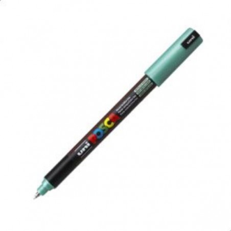 Marcatore UNI POSCA Pen PC1M p.extra fine 0,7mm verde Metal