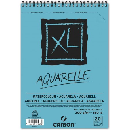 ALBUM CANSON AQUARELLE 20FG 25X36 GF C4C 300GR