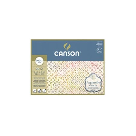 ALBUM CANSON AQUARELLE 20FG 31X41 GF C4C 300GR