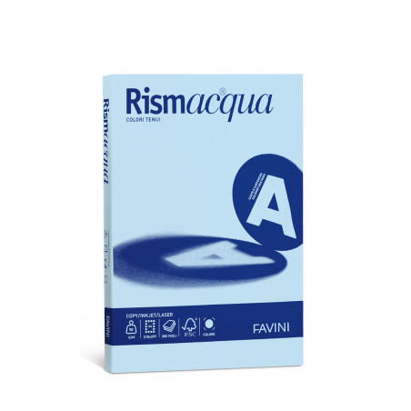 Carta Rismacqua Small - A4 200 gr - CELESTE - 50FG - Favini