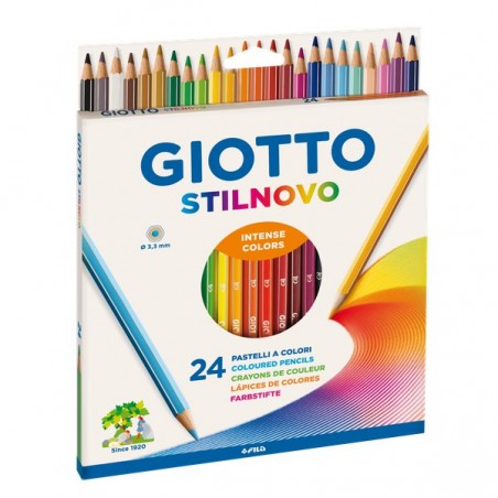 Giotto Stilnovo - pastelli colorati 18cm - mina 3,3mm 24 pz