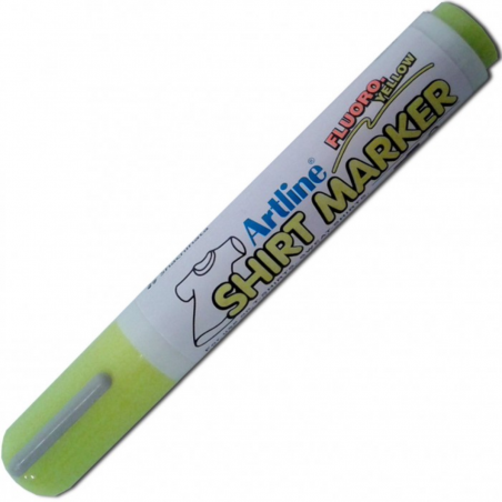 Artline Shirt Marker - Marcatore per stoffa punta tonda Fluo Yellow