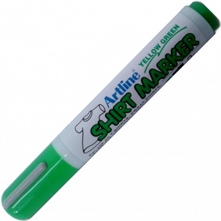 Artline Shirt Marker - Marcatore per stoffa punta tonda Yellow Green
