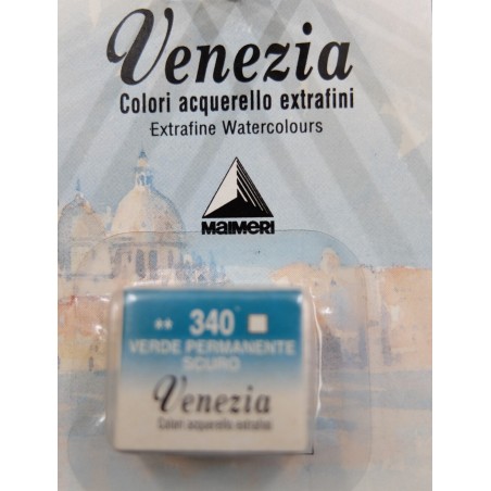 340 Verde Permanente Scuro Acquerello Venezia Godet
